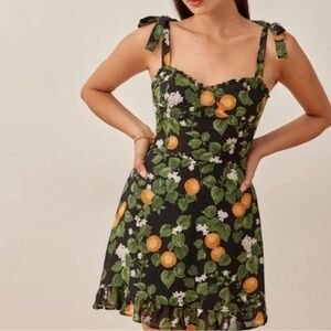 Reformation Christine mini dress in clementine